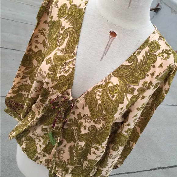 Karma Highway Tops - NWT Wrap Front Boho Blouse Long Sleeve